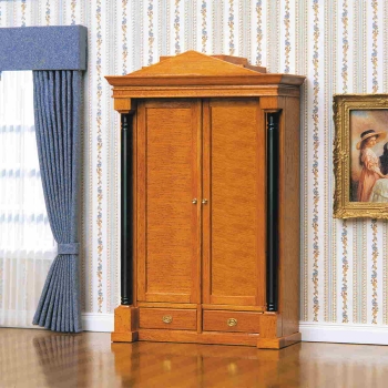 Biedermeier clothes and linen cupboard