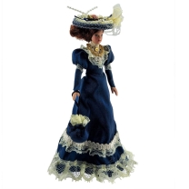 Victorian lady in a blue dress