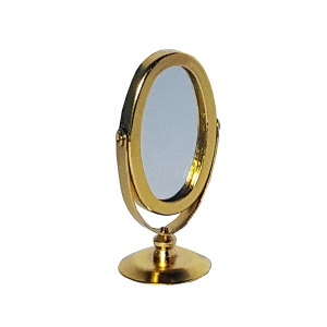 Oval table mirror