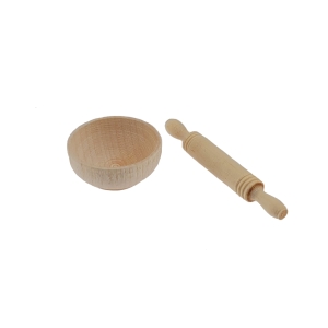 Bowl with rolling pin