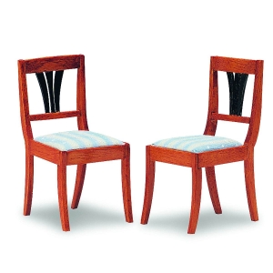 Biedermeier upholstered chairs, 2 pieces