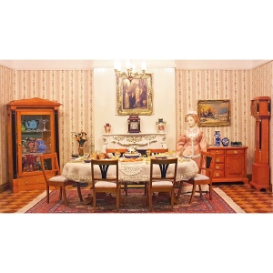 Complete set – Biedermeier dining room, incl. accessories