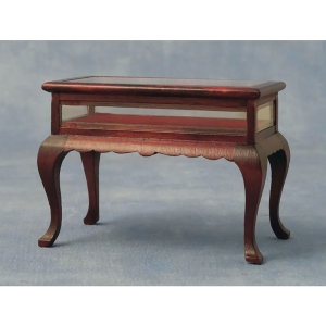 Showcase table, mahogany-colored Showcase table, mahogany-colored
