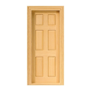 Panel door, natural wood