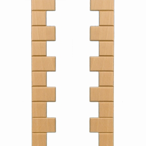 Wood stone panel for facade