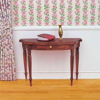 Semicircular wall table