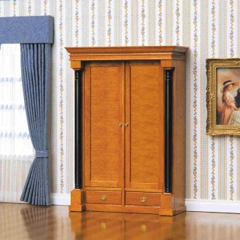 Biedermeier Kleider- und Wäscheschrank