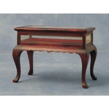 Showcase table, mahogany-colored Showcase table, mahogany-colored