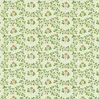 Wallpaper with wreaths of roses