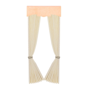 Window curtain, light beige / patterned